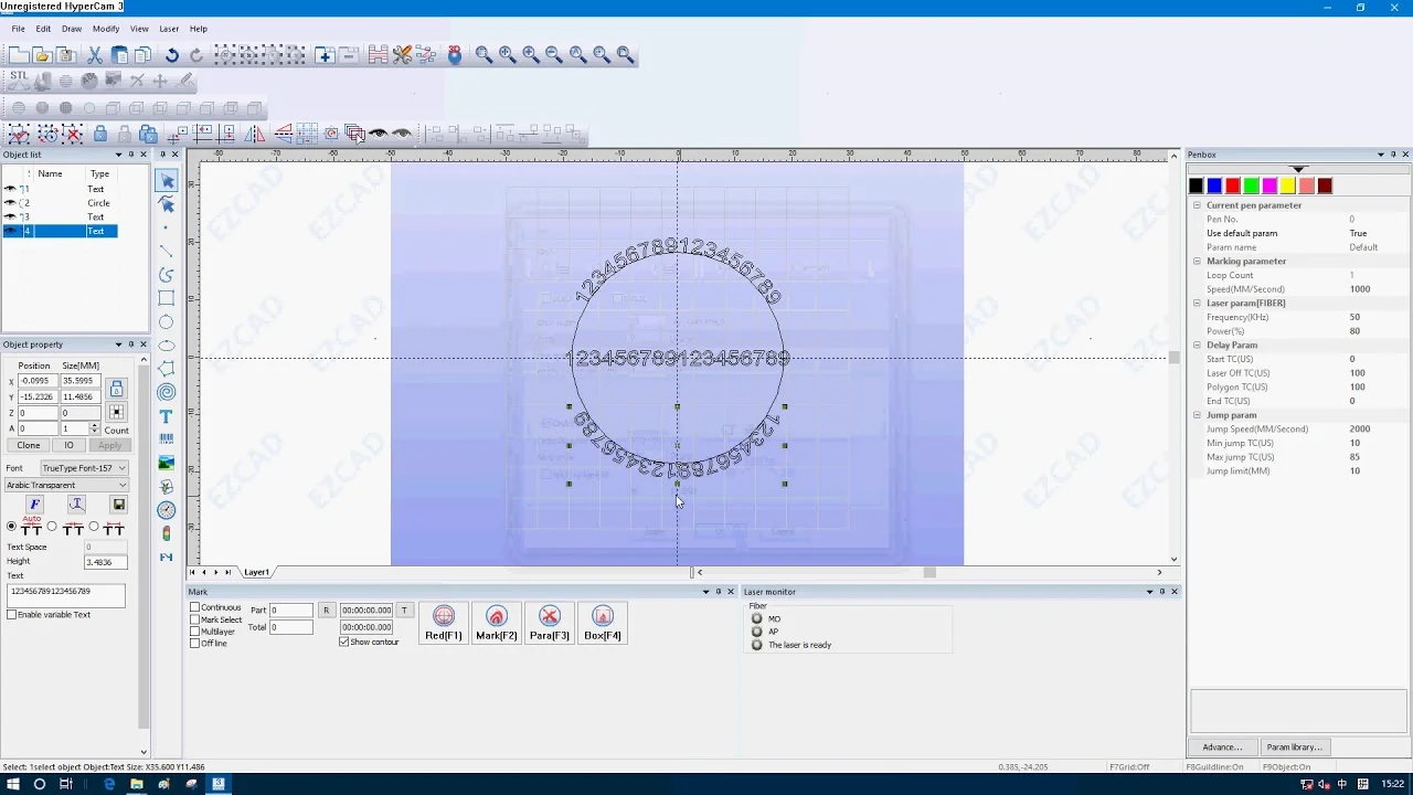 EZCAD screenshot