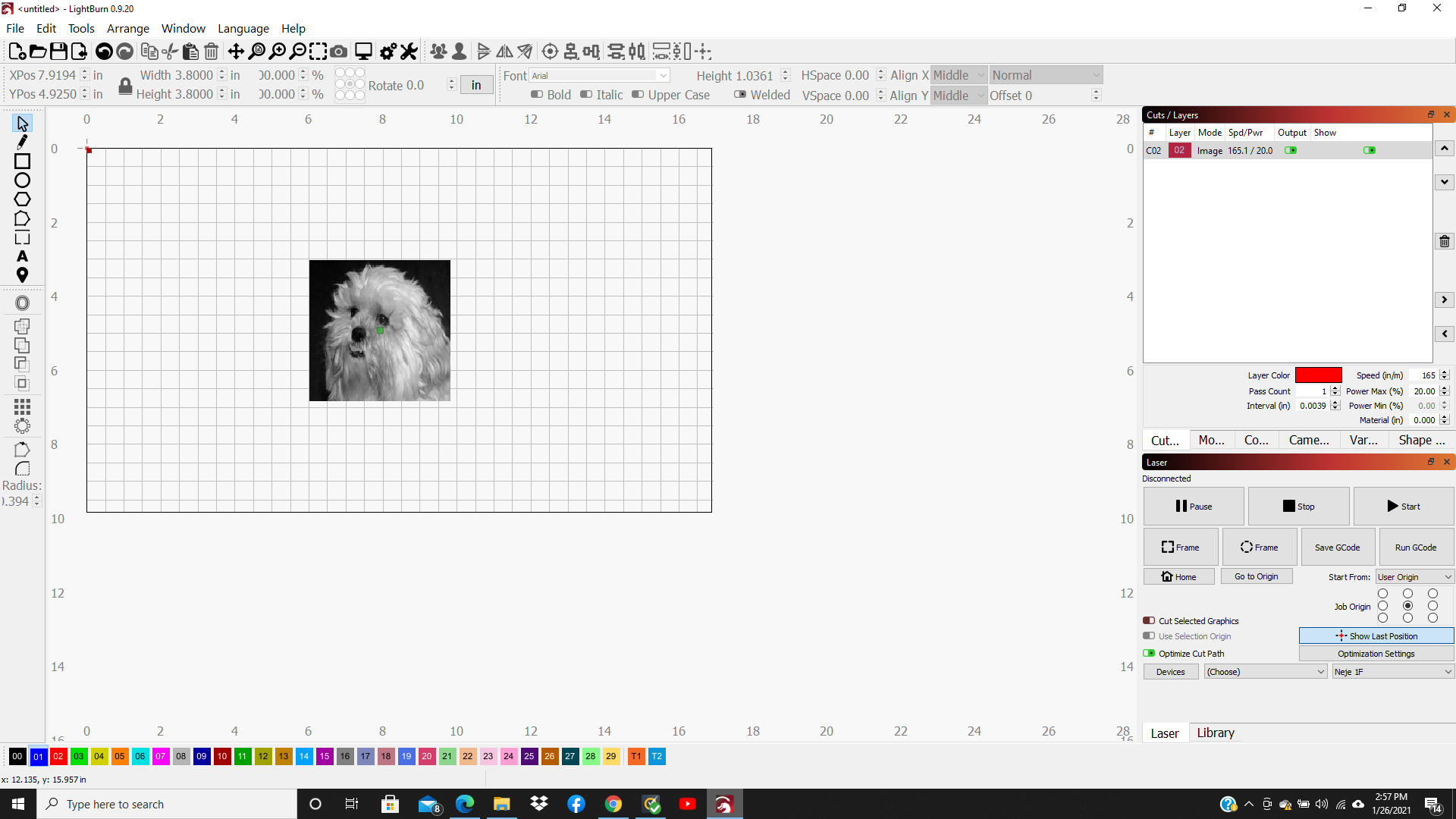 LightBurn screenshot