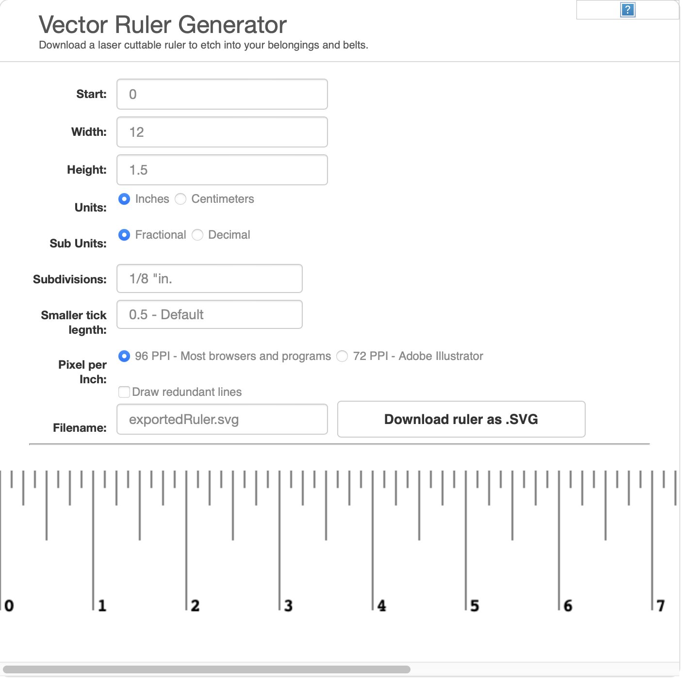 Ruler Generator